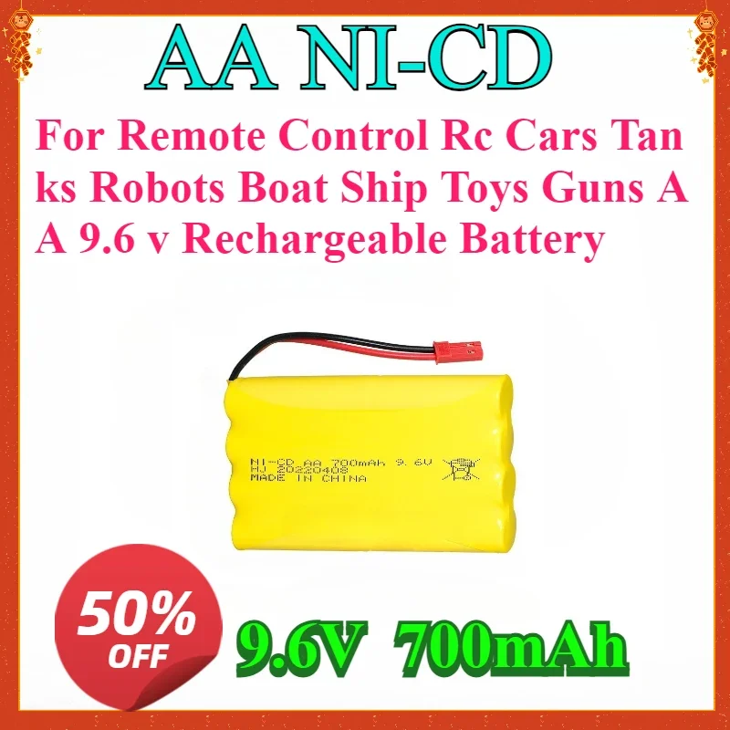 

New 9.6v 700mAh NiCD Battery For Remote Control Rc Cars Tanks Robots Boat Ship Toys Guns AA 9.6 v Rechargeable Battery