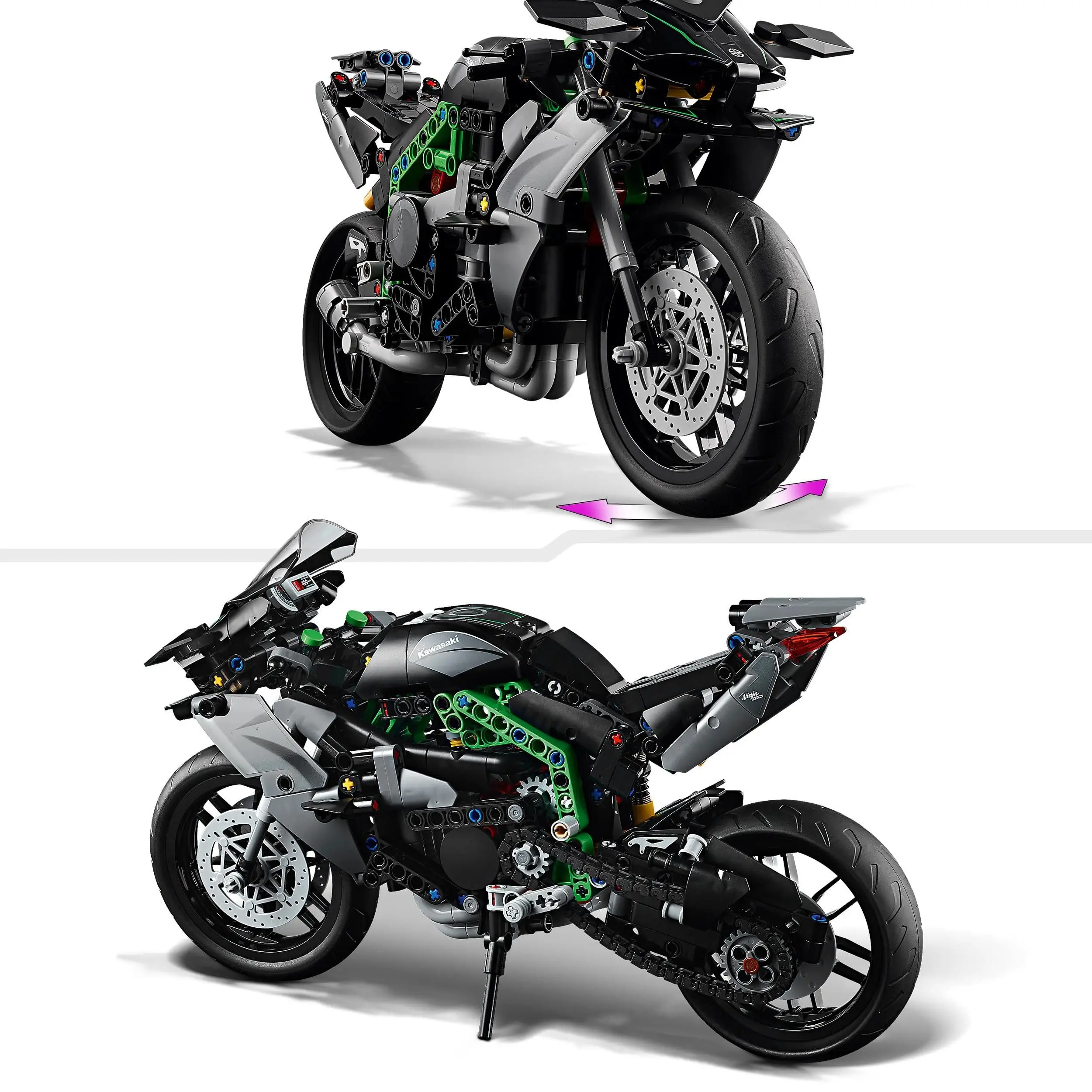 LEGO Technic Kawasaki Ninja H2R Motorcycle, Gift for Children and Adults for Birthday, Decoration, Toy 42170