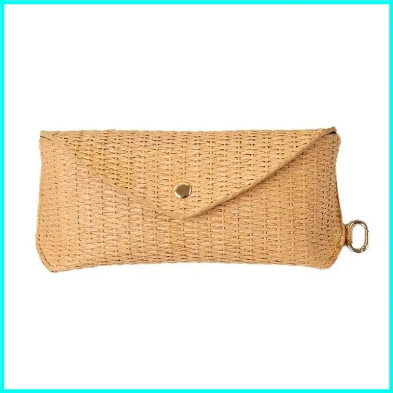 

Woven Eyeglass Case With Thickened Interior And Secure Closure For Compact Travel Glasses Storage and Organizing