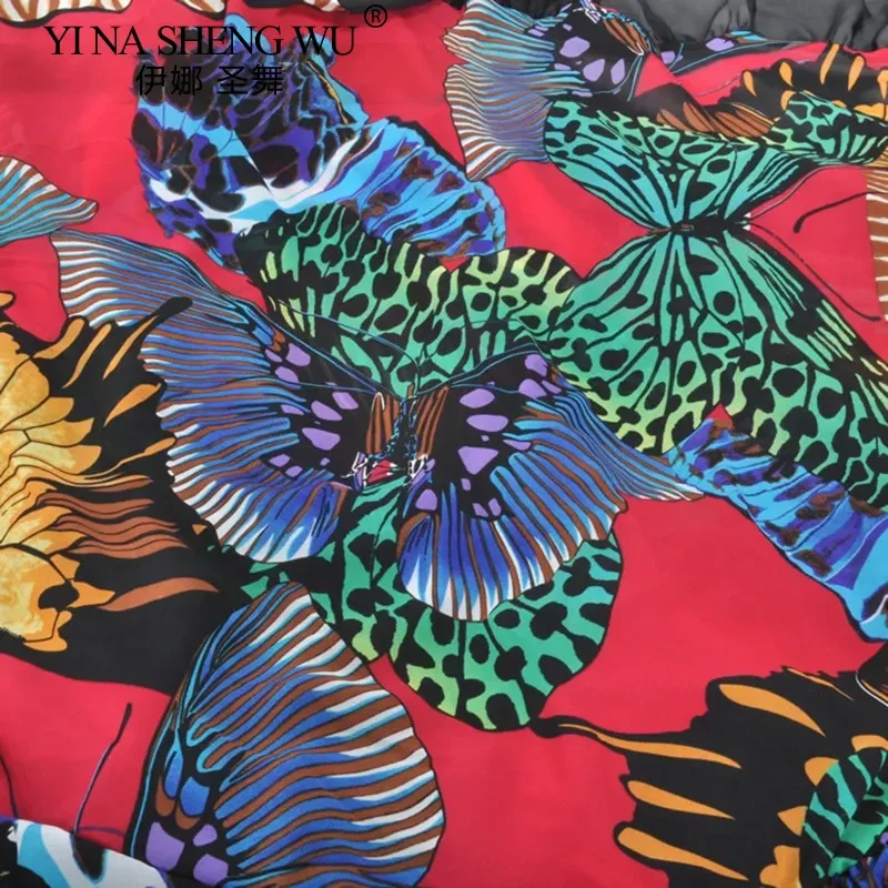 Vrouwen zigeunerrok voor buikdansen vlinderpatroon 360 graden volledige cirkel lange buikdansrokken