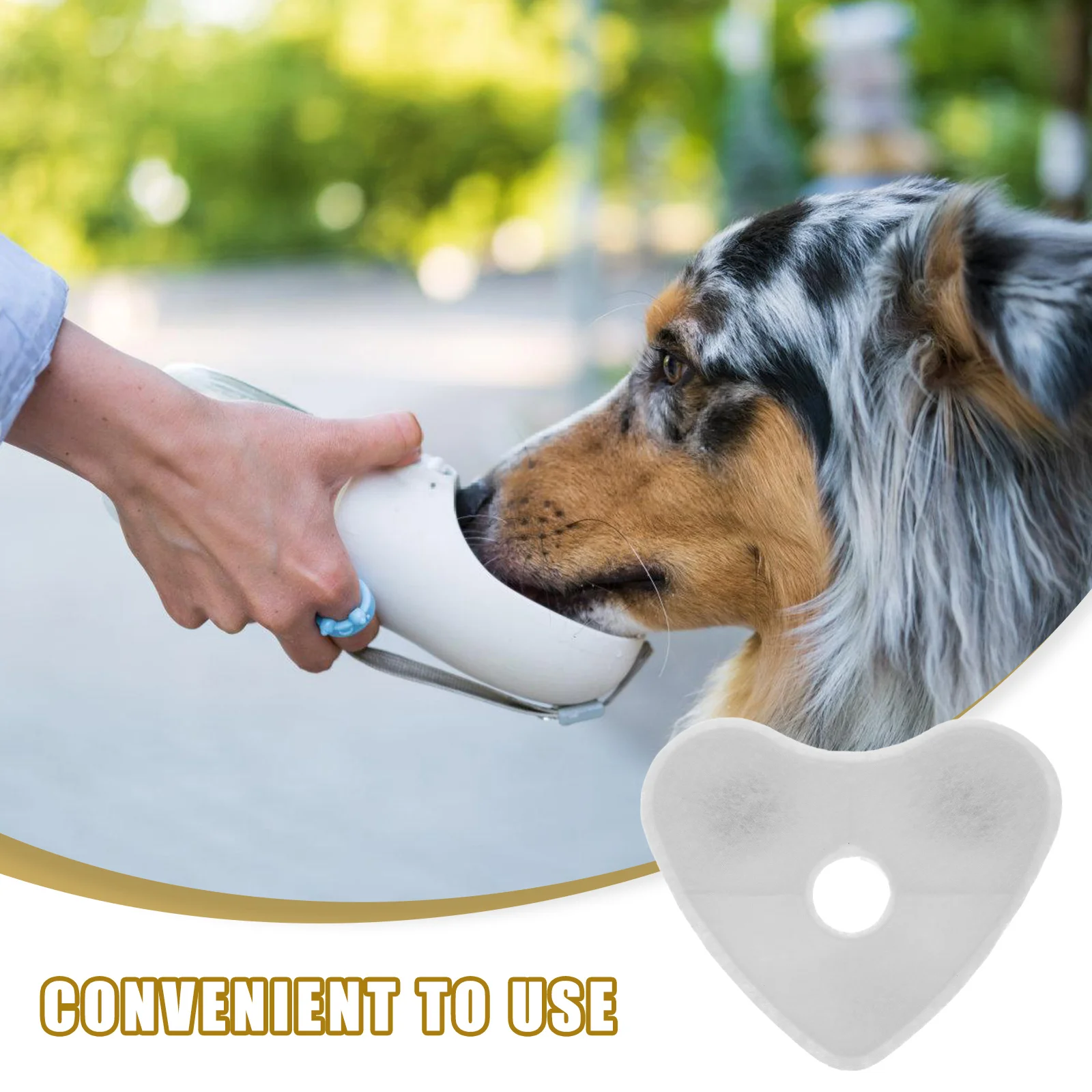 

4Pcs Heart Shaped Pet Water Fountain Filter Replacement Coconut Shell Activated Carbon Dog Fountain Filter