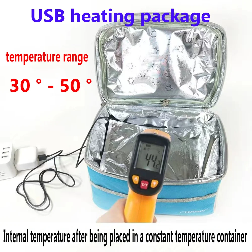 USB heated lunch bag insulation waterproof portable electric food container box picnic travel car insulation bag accessories