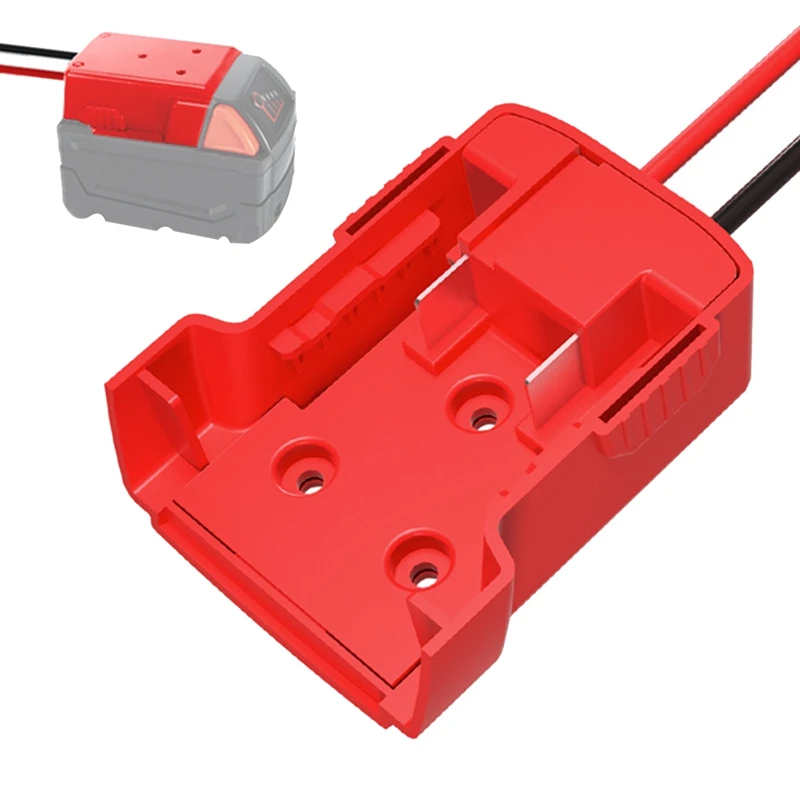 Adaptador de bateria diy para milwaukee 18v, adaptador de rodas elétricas de bateria de lítio com fusível para caminhão rc, brinquedos robóticos, fácil de usar