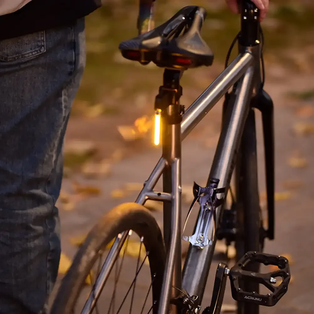 Luz trasera LED para bicicleta, lámpara de advertencia de fotones, resistente al agua, recargable, para ciclismo de montaña o carretera