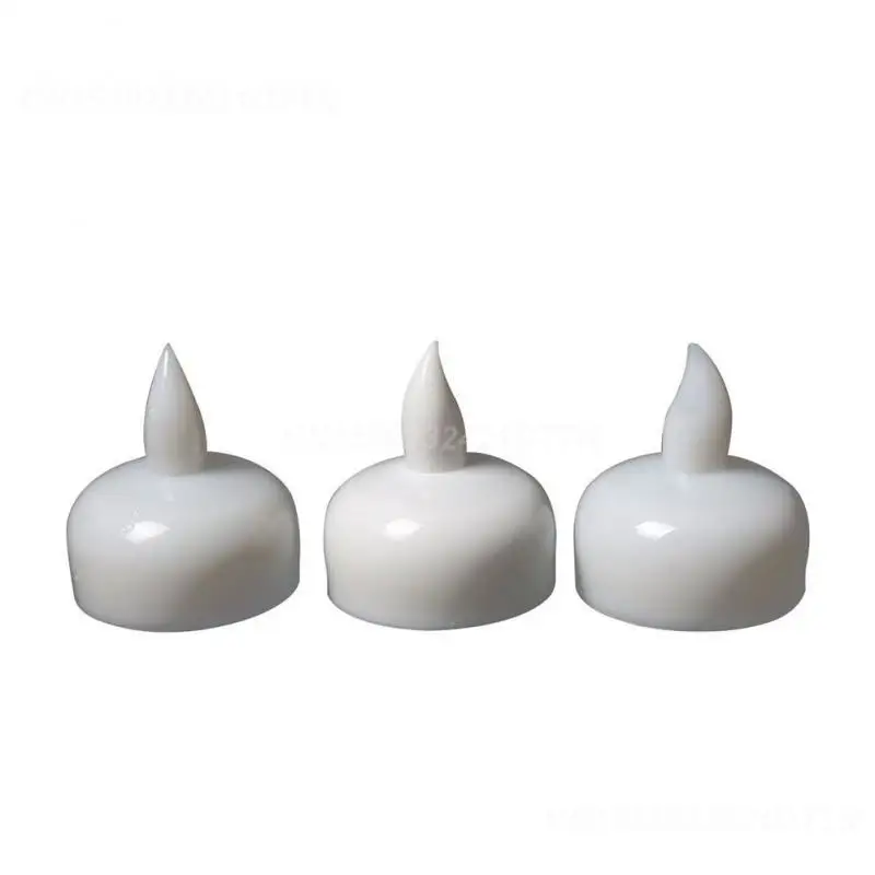 Tealights flutuantes portáteis com bateria, Luzes impermeáveis do chá para a piscina, Velas LED, Luzes brancas quentes, Acessórios do banheiro