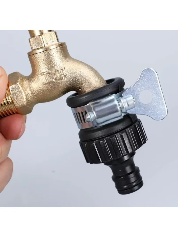 2pcs Durable Universal Water Faucet Adapter Plastic Hose Fitting Quick Connect Fitting Tap for Car Washing Garden Irrigation