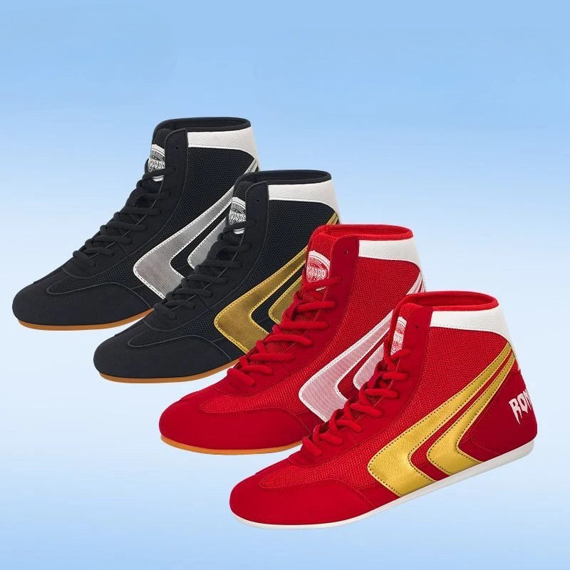 

2026 Hot Sale Men Wrestling Sneakers Unisex Man Gym Training Shoe Top Quality Men Fighting Shoes High Top Men Boxing Sport Shoes
