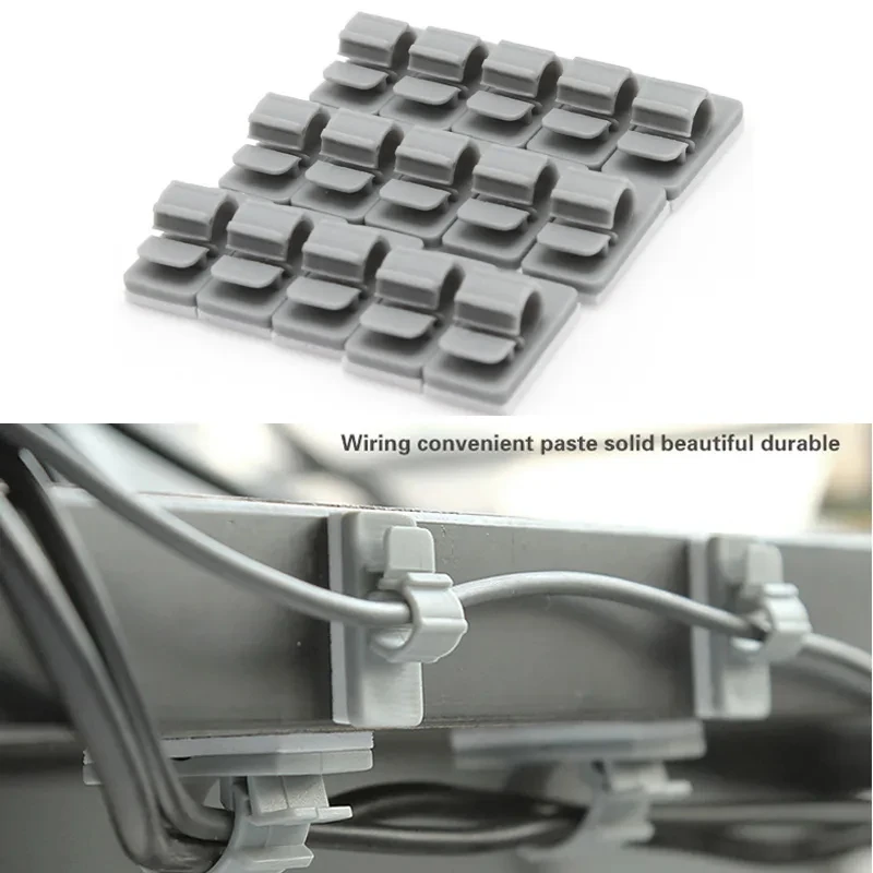 10pcs Wire Holder Adhesive Type Water Supply Pipe Clamps Cable Clips Fittings for 1/4