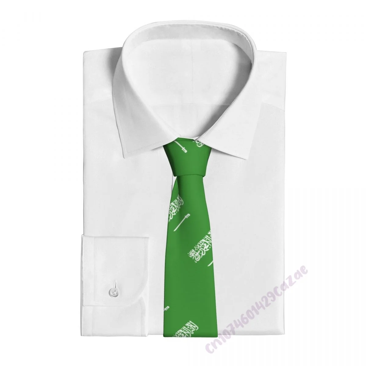 Saudi Arabia Flag Neck Ties For Men Women Casual Plaid Tie Suits Slim Wedding Party Necktie Gravatas For Gift Proud