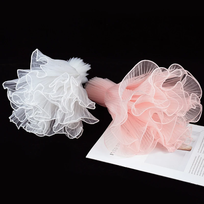 Tulip Rose Pearl Mesh Verpackung Tüllrolle für Blumenstrauß Geschenk Bobo Ballon Geburtstagsfeier Hochzeitstag Geschenkverpackung – Detail 9