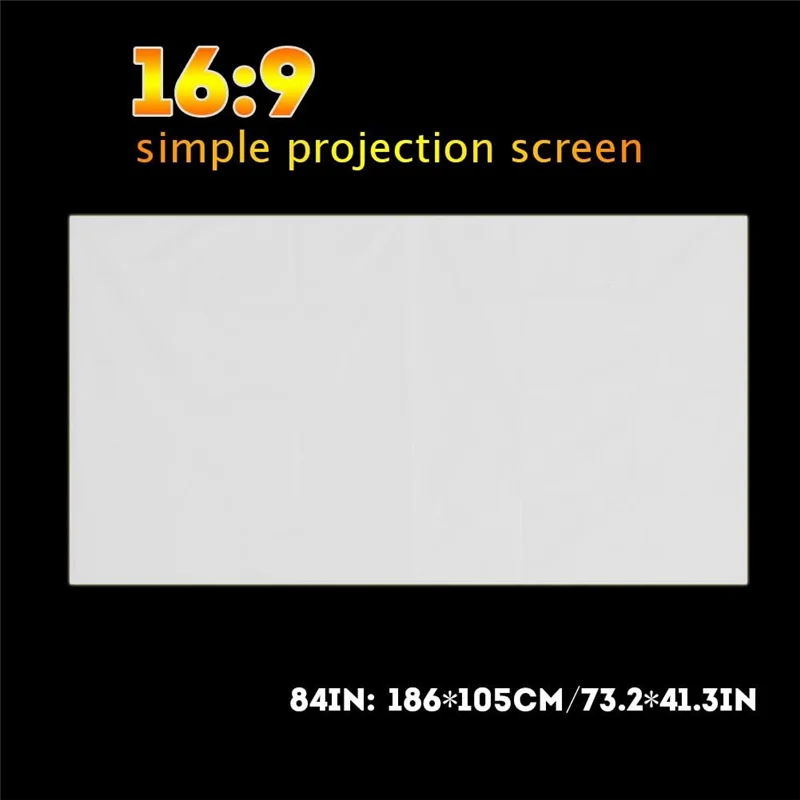 -MEOF Pantalla de proyector portátil Cortina de proyector Pantalla de proyector duradera antiluz para películas al aire libre