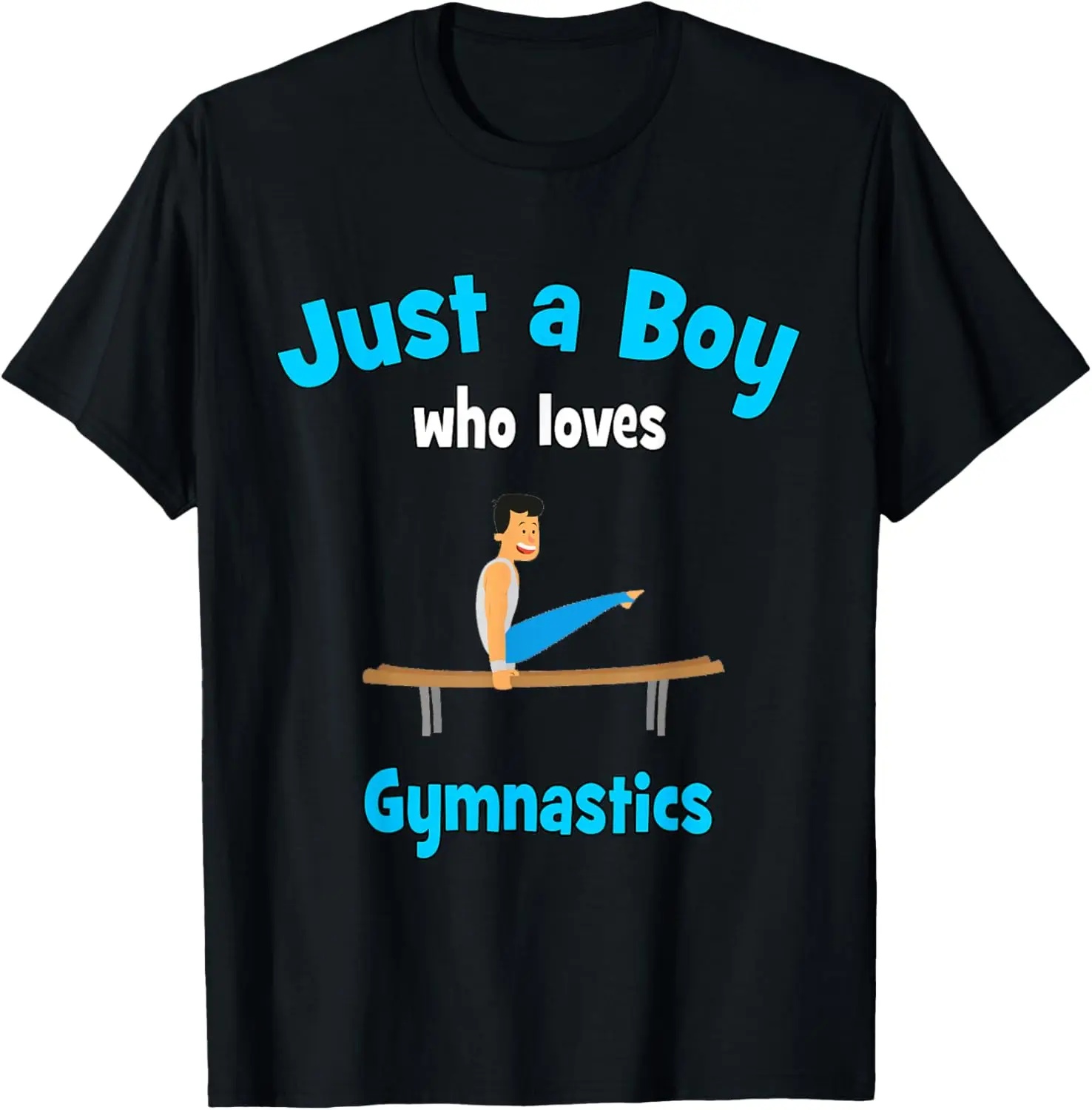 

Футболка с рисунком Just a Boy Who Loves Gymnastics, дышащая футболка с короткими рукавами для мальчиков