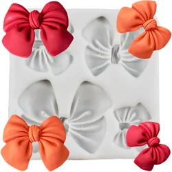 Cute Knot Bow Silicone Molds Fondant Resin Art Mold Candy Chocolate Mould Cake Decoration Pastry Kitchen Baking Accessories Tool