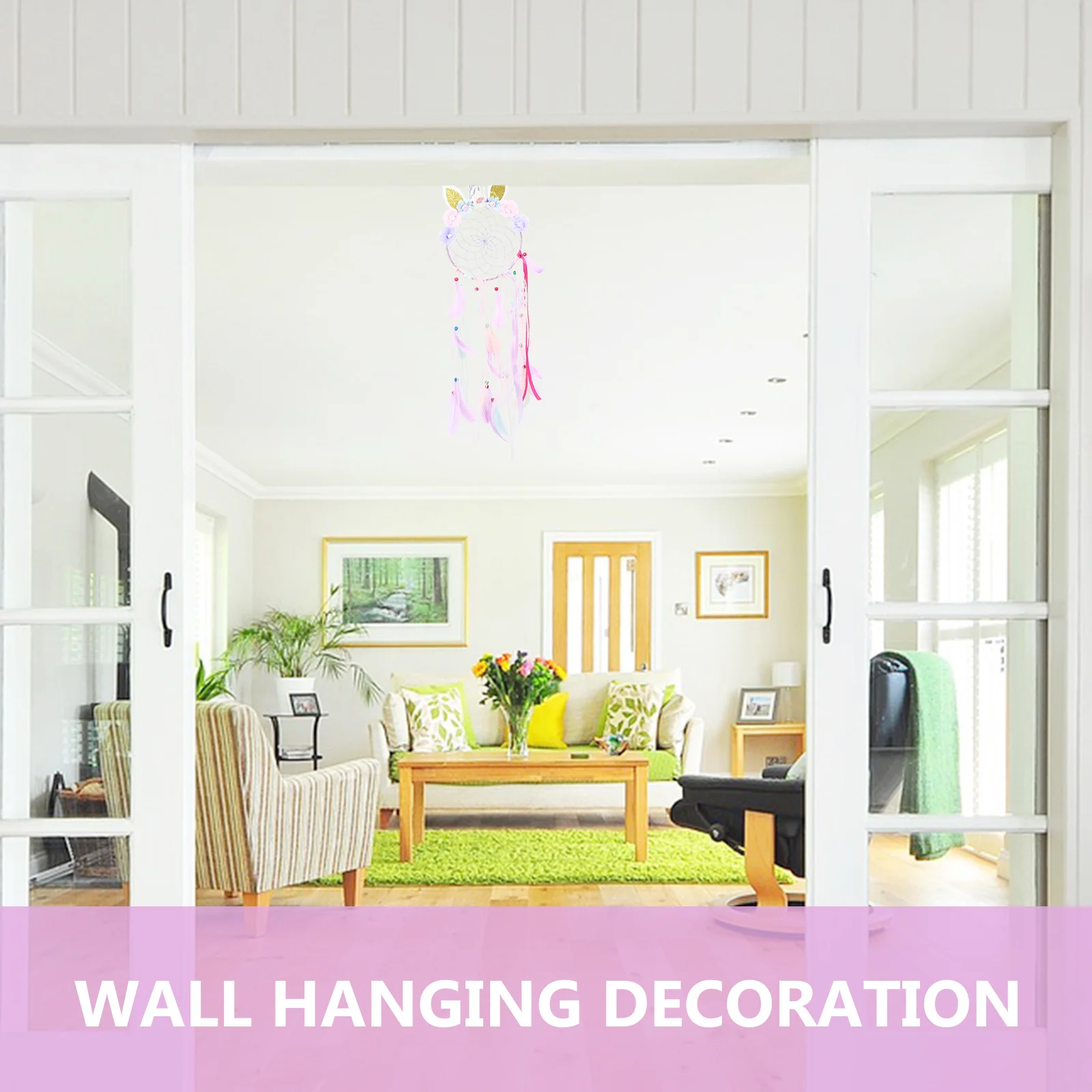 

Dream Catcher Luminous Hanging Ornament For Room Wall Decor Nursery Bedroom Apartment Studio Bohemian Adornment Photo