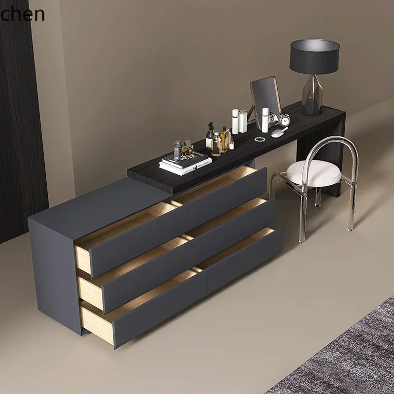 HXL Dressing Table Simple Style Bedroom High-end Makeup Table Storage Chest
