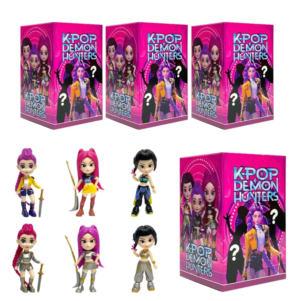 

Hot Anime Figure K-pop Demon Hunters with Box Kawaii Boys Girls Gifts For Kids Fans Halloween Christmas Figure Decorative Gifts