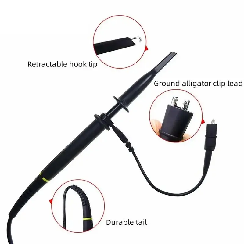 LICE-P4250 2Pcs 250Mhz 2KV High Voltage Oscilloscope Probe 100X Safety Insulated BNC Plug Universal Interface