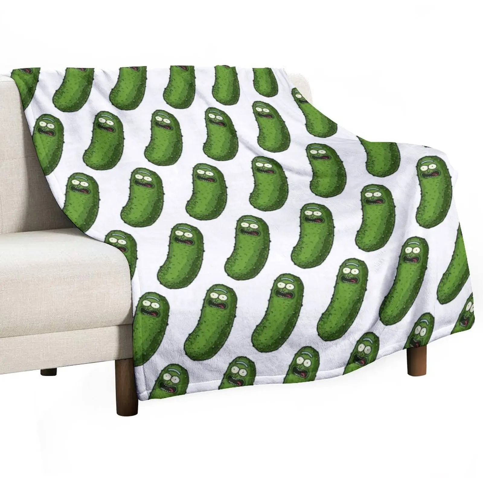 

Pickle Rick Throw Blanket Decorative Throw bed plaid sofa bed Blankets