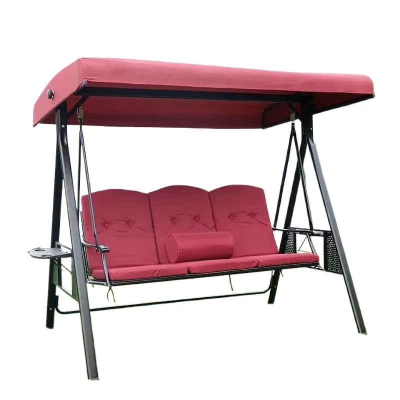 outdoor courtyard balcony indoor household princess Internet celebrity rocking chair wrought iron double swing chair