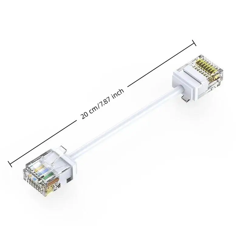 0.2m RJ45 Ethernet Cable 10Gbps 550MHz High Speed Slim Patch Cord for NAS Storage Router Device Connection