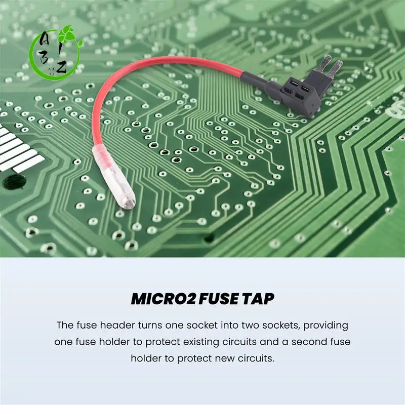 A31Z-4Pcs 12V-24V Add-A-Circuit Micro2 Fuse Tap, Piggy Back Blade Fuse Holder With Wire Harness