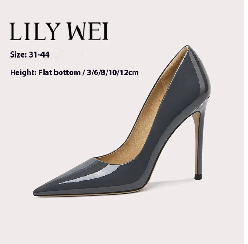 

Spring and summer shallow patent leather OL flat shoes thin high heel waterproof platform large size small size women's shoes