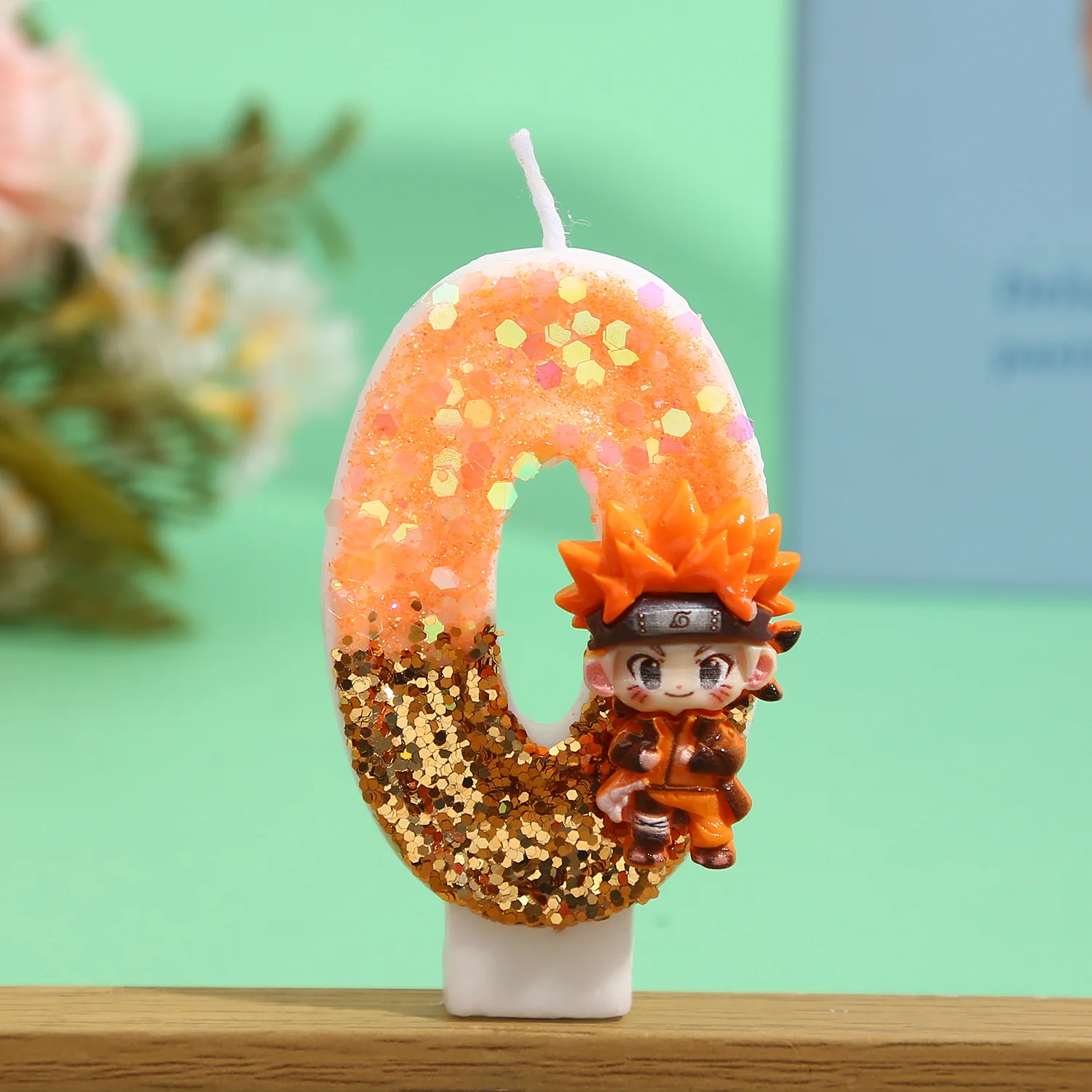 ناروتو رقم الشموع الرقمية 0-9 أطفال عيد ميلاد عيد الميلاد كعكة لوازم الديكور الكرتون أنيمي اكسسوارات الحفلات الإمدادات #2