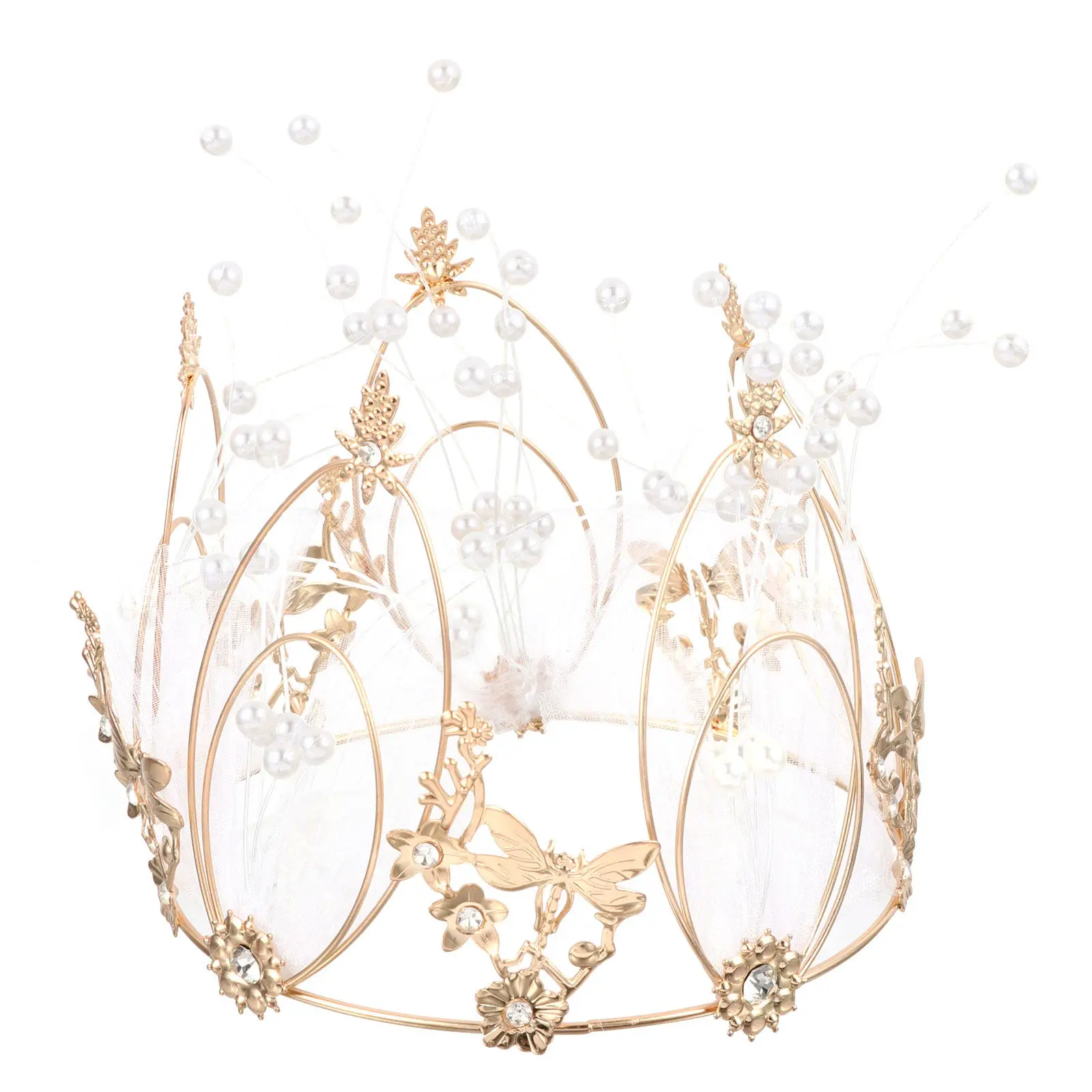 1Pcs Cake Decoration Crown Hollow Lace Beautiful Exquisite Wedding Party Prom Bridal Headband Topper