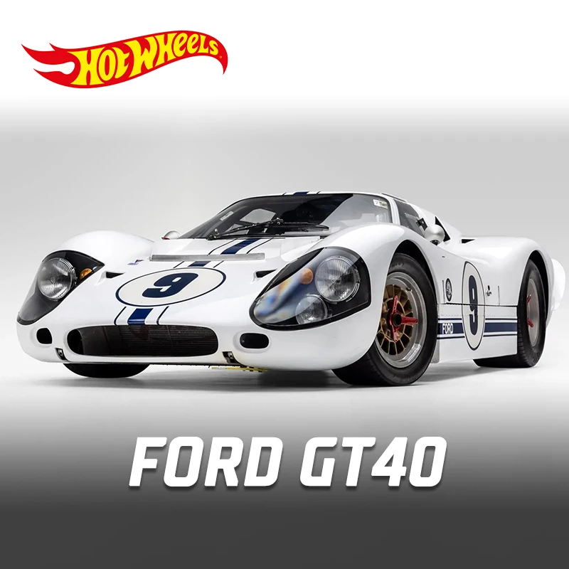 

New Hotwheels Ford Gt 40 Series Simulation Alloy Model Car Toy Collectibles Holiday Gifts Desktop Ornament In Stock