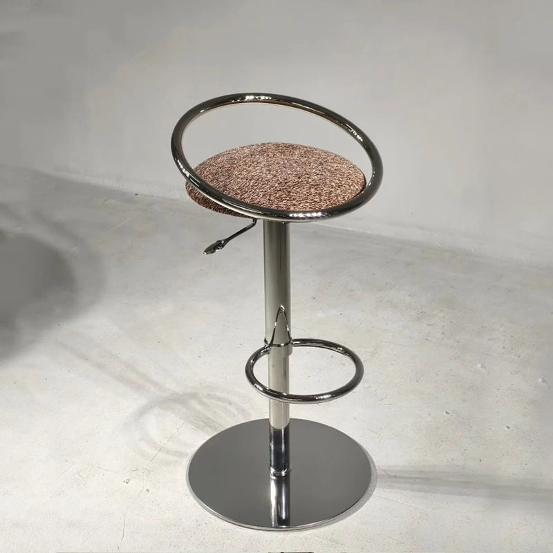 

Minimalist Leather Barstools Designer Nordic Luxury Comfortable Aesthetic Bar Chairs Relaxing Swivel Cadeira Salon Furniture