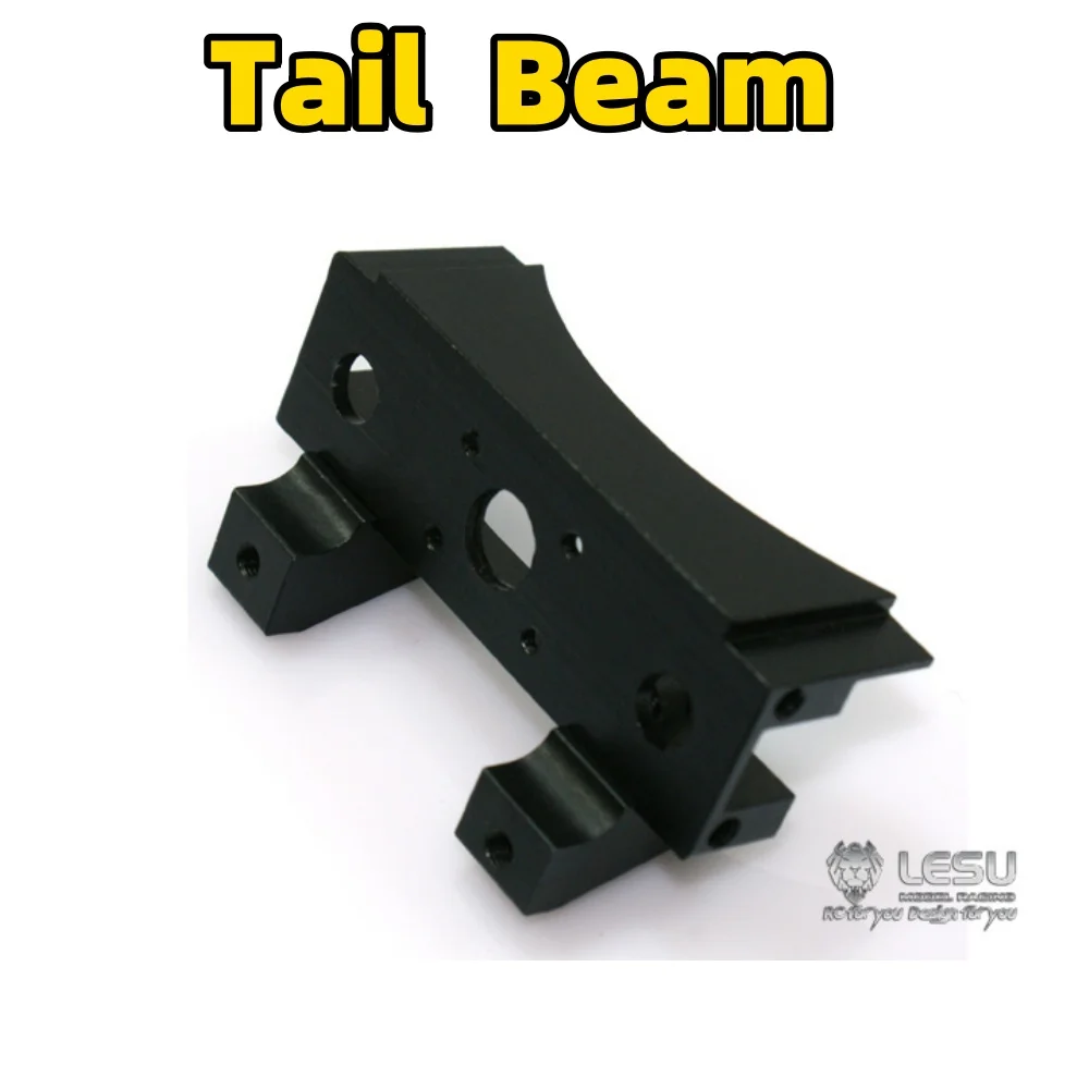 Trave di coda L-1010 in lega di alluminio nera simulazione per Gl 1/14 Tamiya RC SCANIA rimorchio trattore camion americano croce parti membro