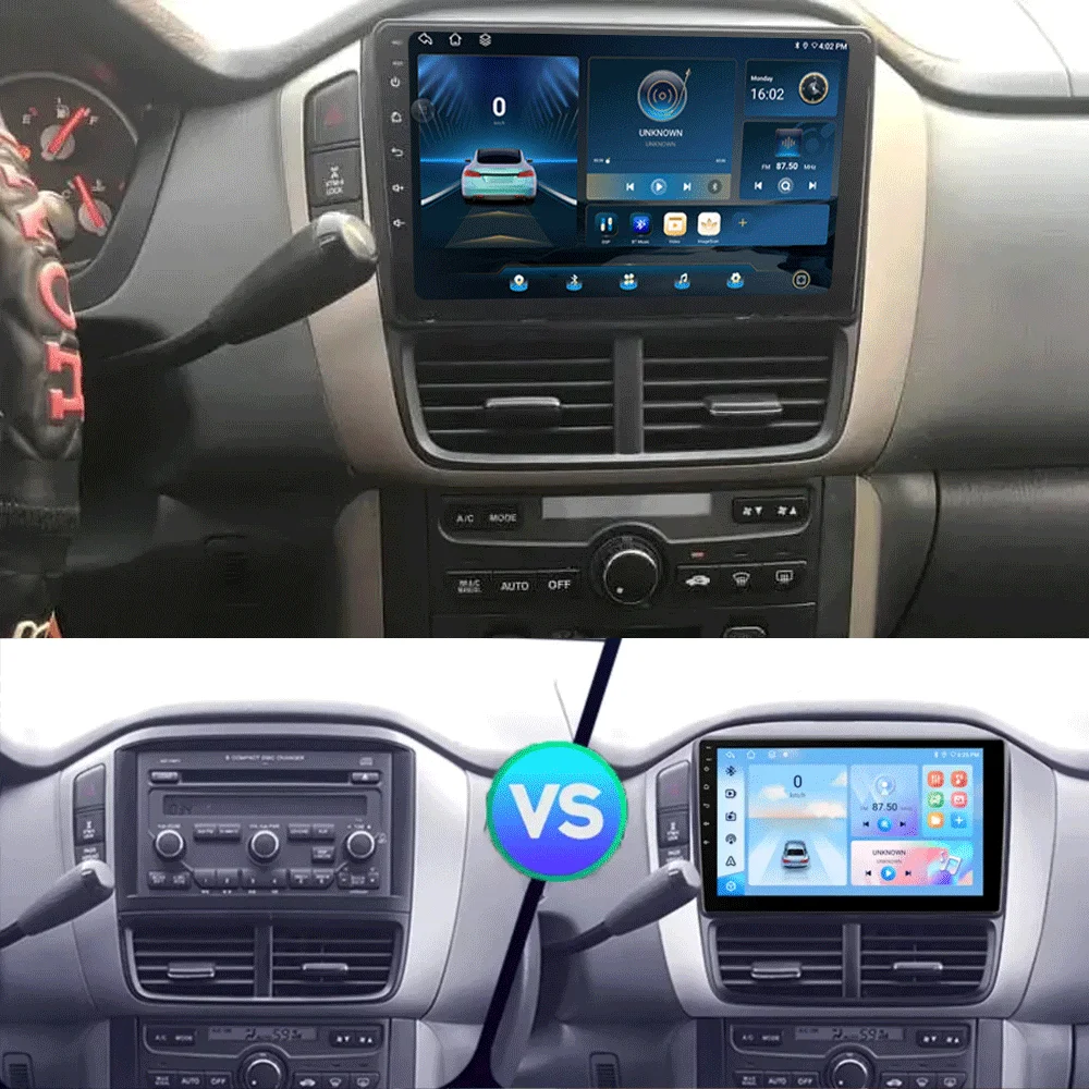 Android 16 Carplay Auto Car Radio For Honda Pilot 2006 2007 2008 Multimedia Video Player GPS Navigation Stereo WIFI+4G Head Unit