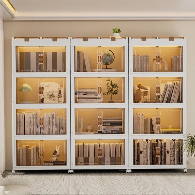New model Folding storage cabinet Large capacity locker Household mobile floor locker  premium