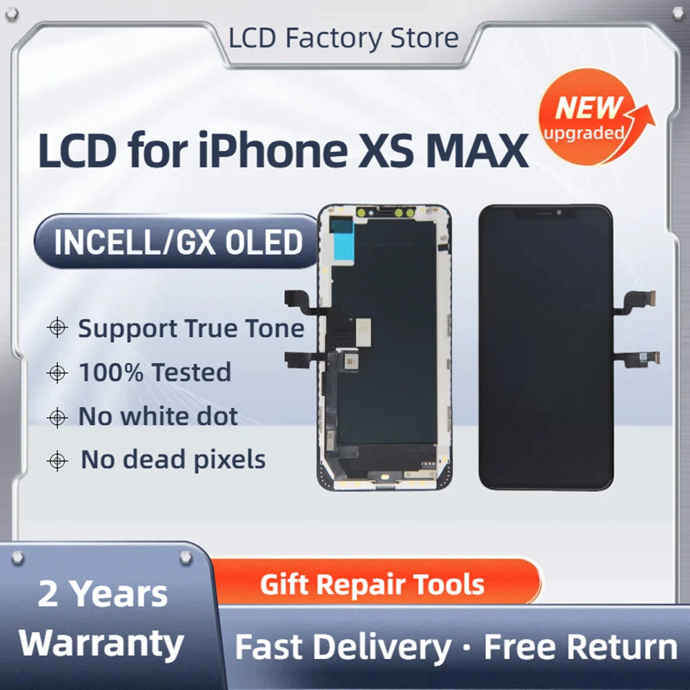 

Замена сенсорного ЖК-дигитайзера в сборе для iPhone XS MAX, ремонт экрана, Incell Touch ID, истинный тон