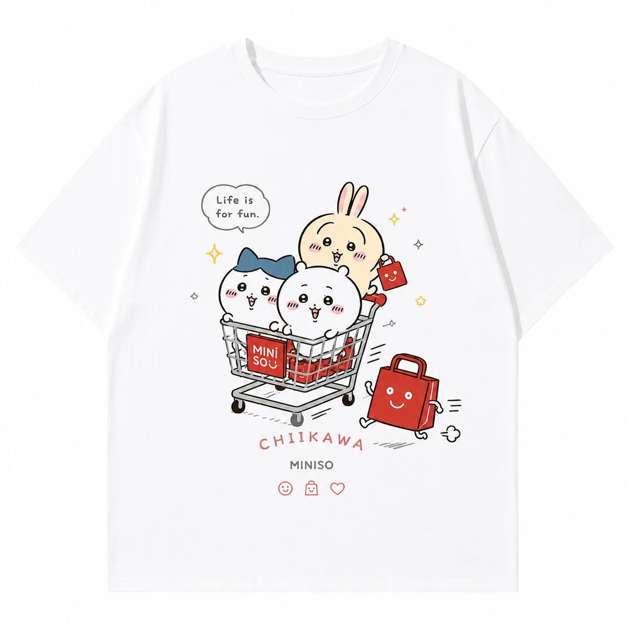 CHIIKAWA Summer Parent Child Pure Cotton T-shirt Comfortable Breathable High Quality Ins Y2k Men's T-shirts Clothes for Man