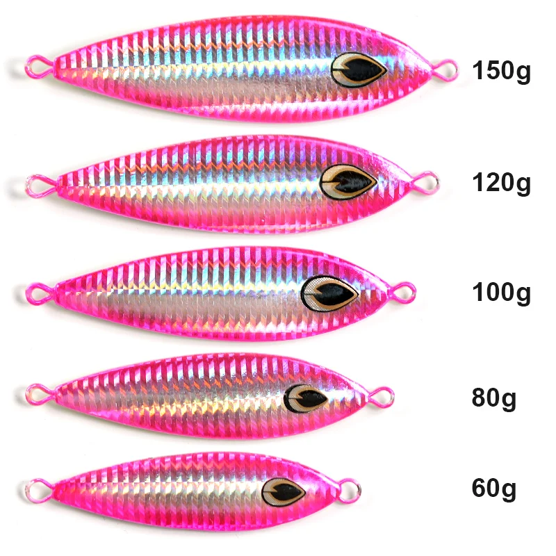 wonderse 60g 80g 100g 120g 150g Luminous Metal Fishing Jig Iron Plate Long Cast Fast Sinking Trolling Hard Lure Wholesale - Image 6