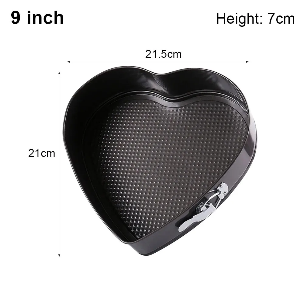 

1Pcs Carbon Steel Baking Mould Leakproof Heart Shape Cake Baking Pan 7-12inch with Removable Bottom Cake Mould