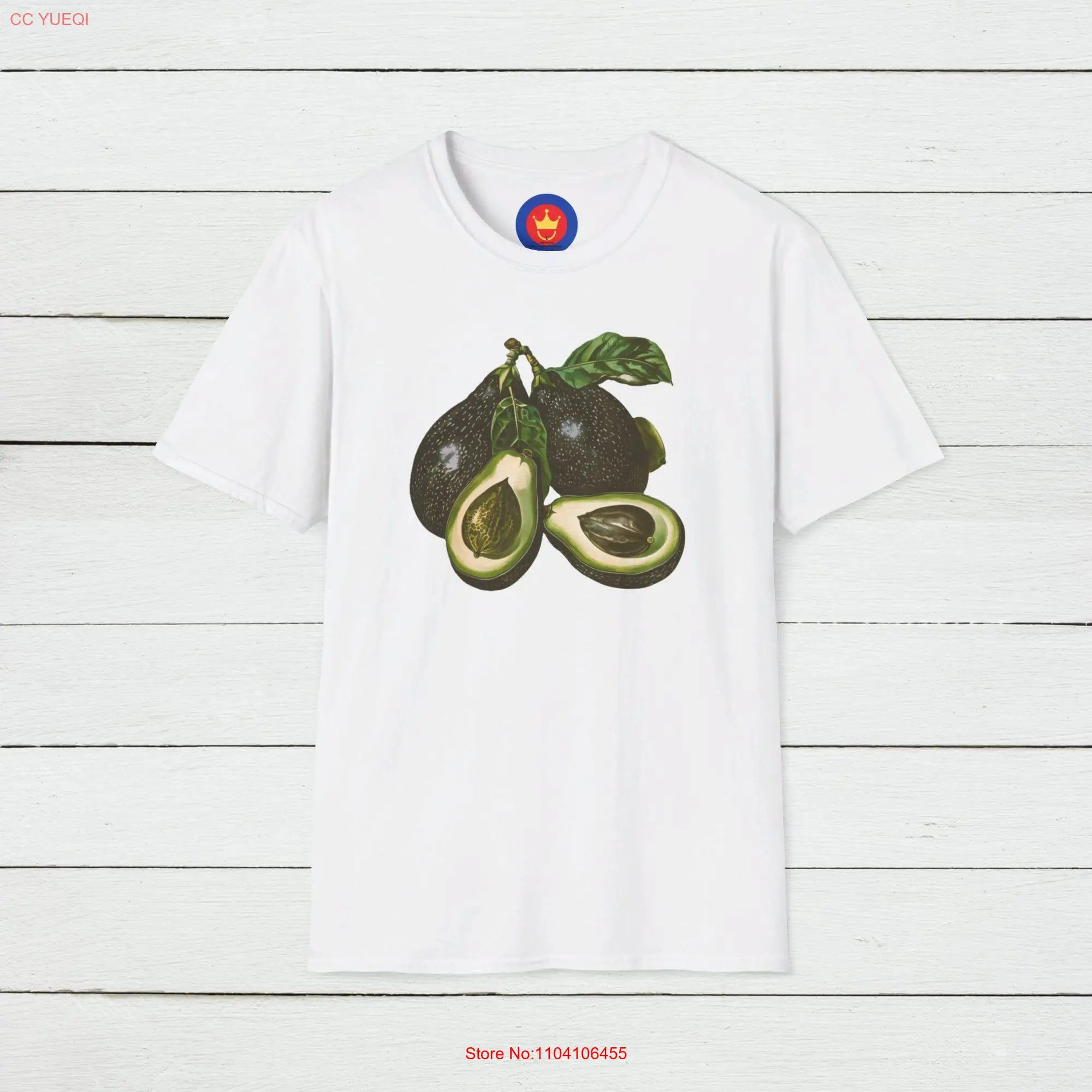 Avocado T Shirt Food Vintage Clothing Fruit Foodie  long or short sleeves