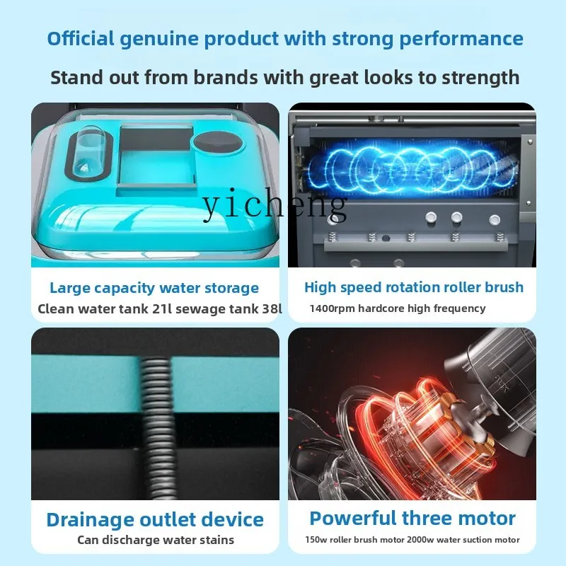 Macchina per la pulizia dei tappeti ZZ, grande macchina commerciale per pompaggio e aspirazione tre in uno, multifunzionale, per ufficio dell'hotel