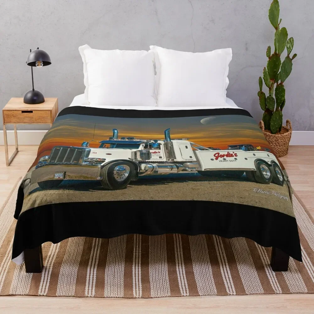 Tow Truck Throw Blanket Plaid Luxury Thicken Polar Blankets