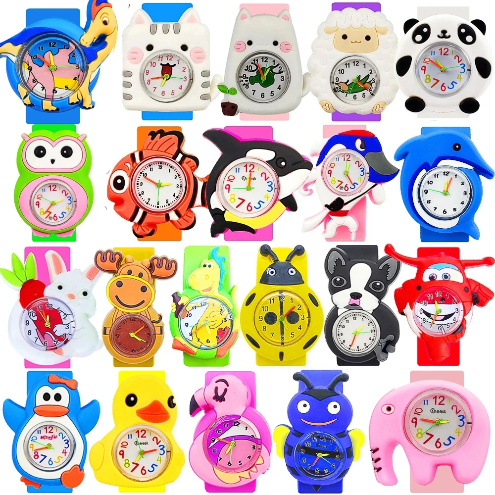 Manufacturers Wholesale Kids Watches Clock Cartoon Dinosaur Pony Children Watch Clasp Circle Baby Boys Girls Watch Toys