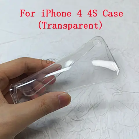 All New Transparent Protect Case For iphone 4 4S Fashion Shockproof Cell Phone Outside Protective Housing Cover