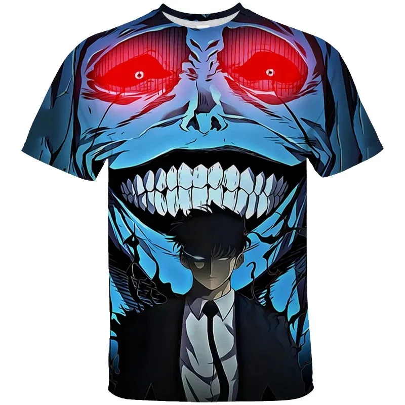 

Solo Leveling Merch T-shirts Summer Women Men Fashion Casual Streetwear Short Sleeve Tee