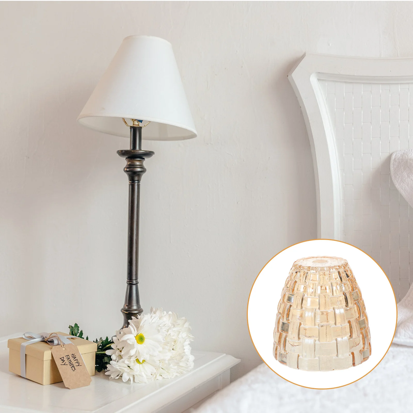 

Aroma Lamp Cover Glass Lampshade Safe Durable Easy Install for Kitchen Bathroom Holder Table Lamp Shade Decor