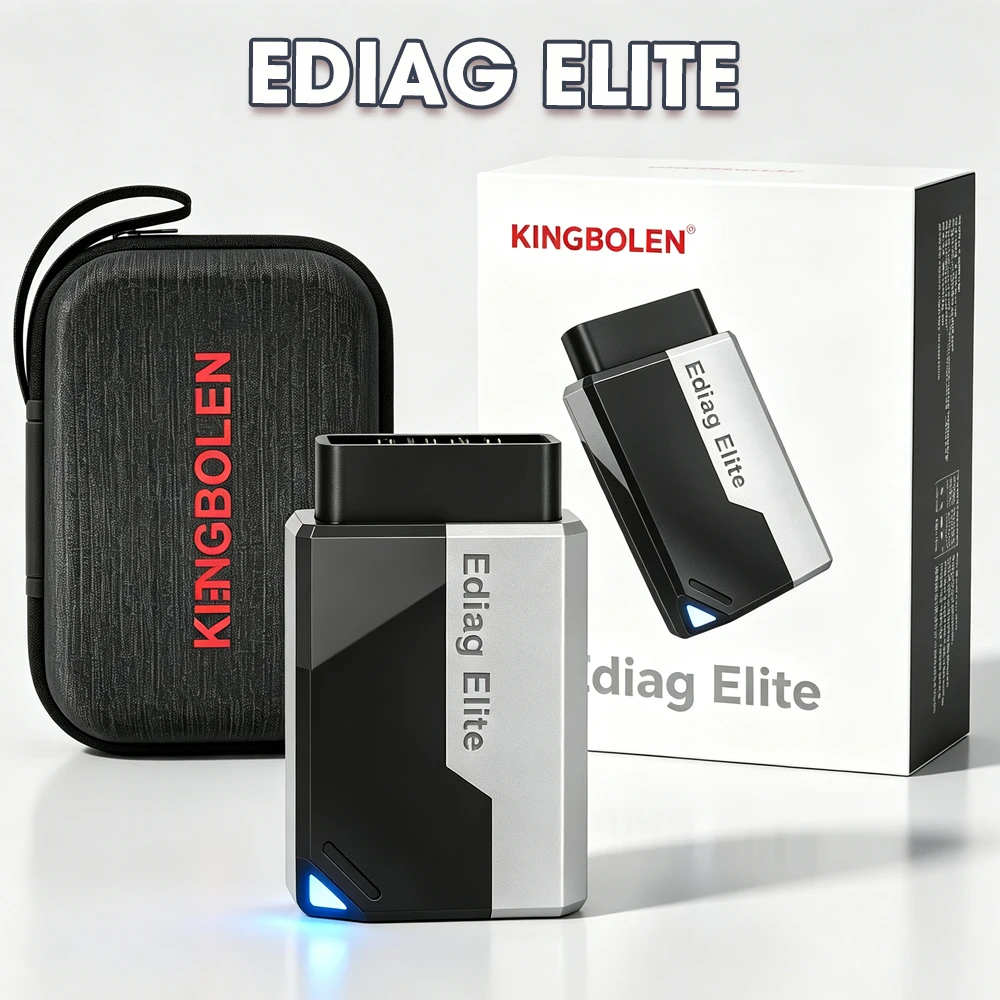 KINGBOLEN Ediag Elite OBD2 Scanner Outils de diagnostic automobile 15 fonctions de réinitialisation Test actif CAN FD FCA Autoauth Mise à jour gratuit