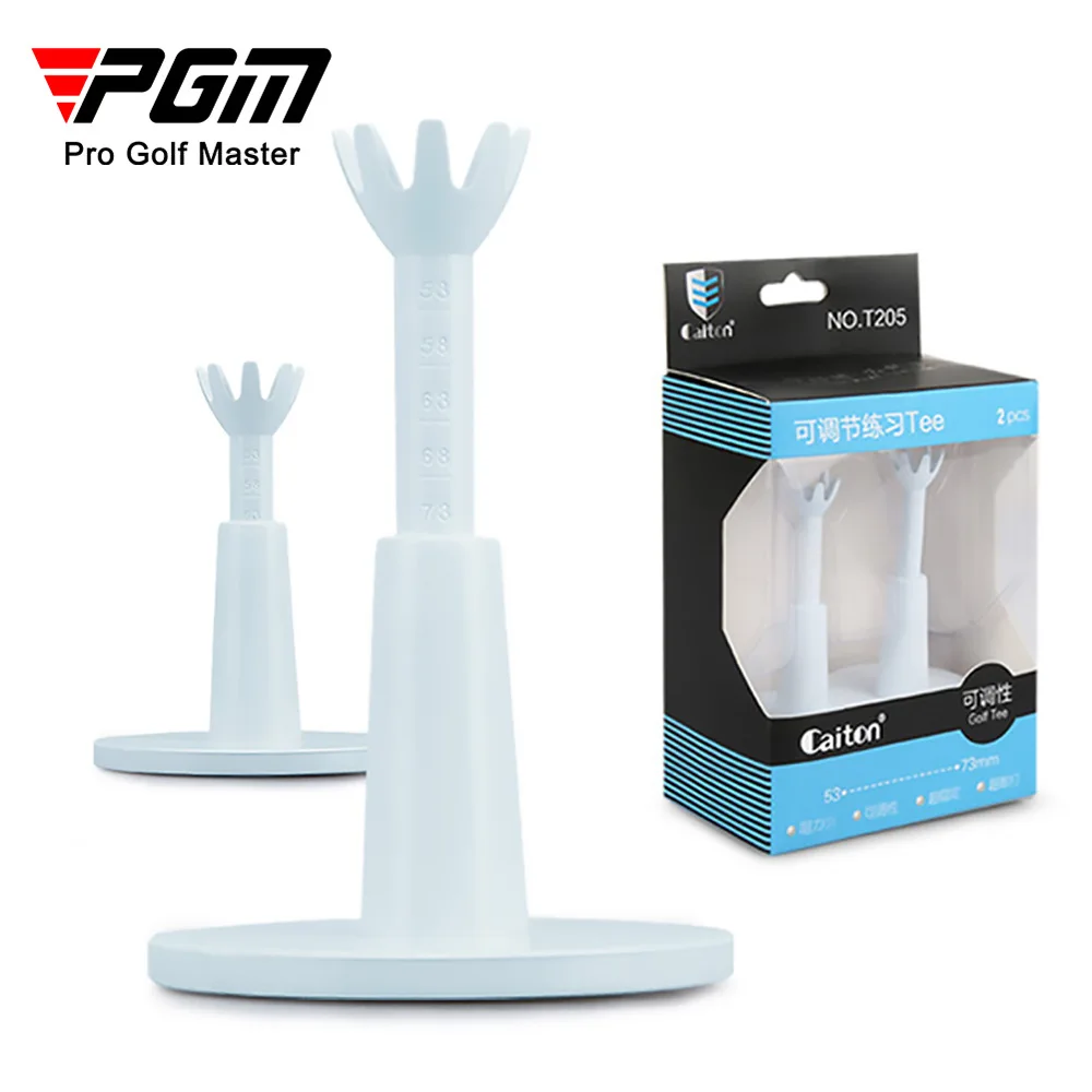PGM Factory Direct Supply Adjustable Height Golf Tees Bendable Soft Rubber Flexible Golf Ball Tees Portable StorageDesignDurable