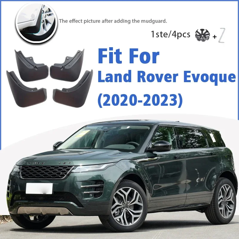 

For Land Rover Evoque L551 2020-2023 Front Rear 4pcs Mudguards Fender Mudflaps Car Accessories Mud Flap Guard Splash Mudguard