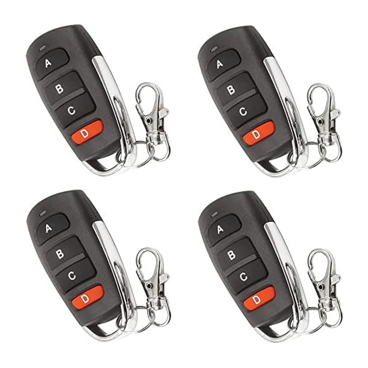 4Pcs Universal Duplicator Remote Garage Door Remote,Remote for Gate, Remote Control Key Fob, Replacement Garage Door