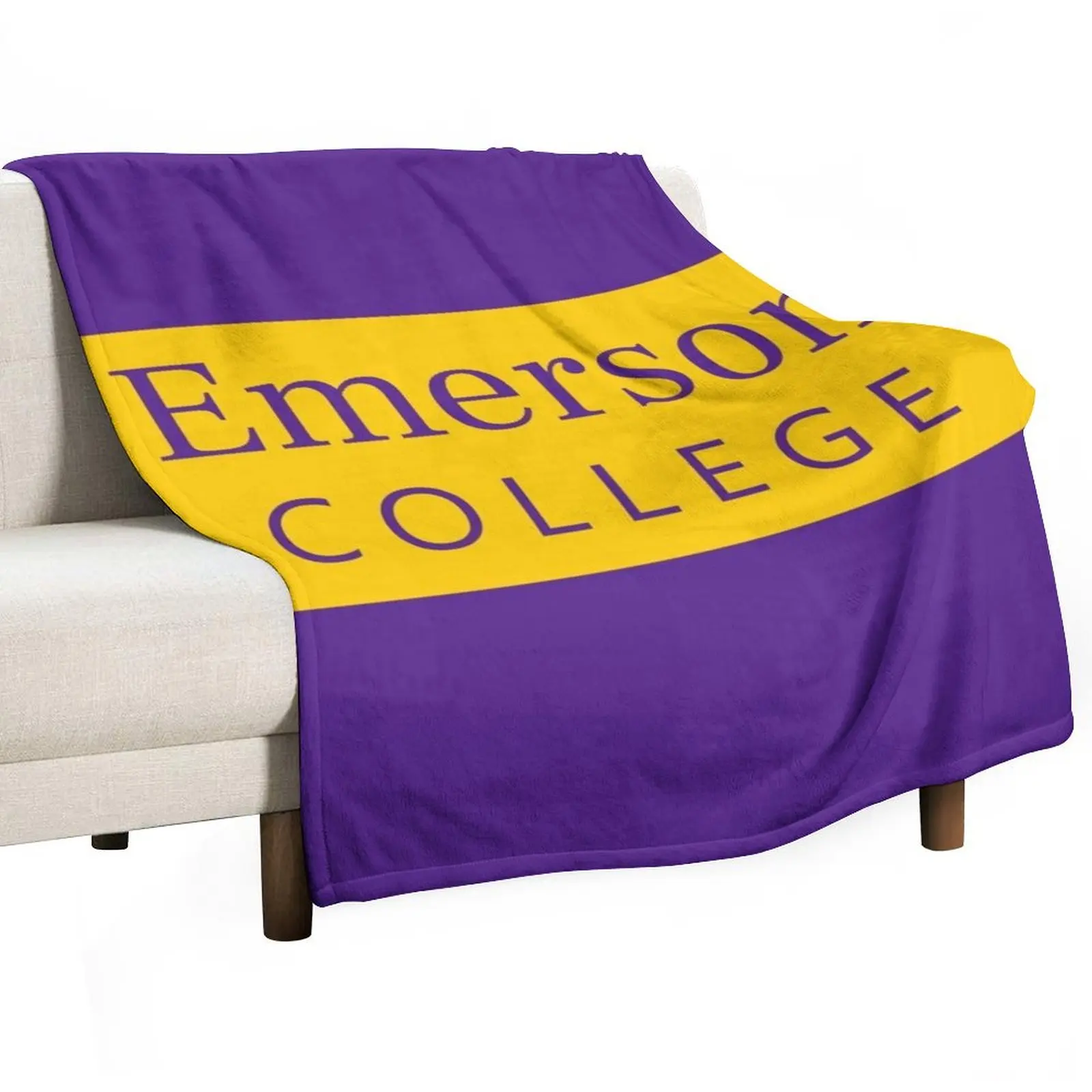 

Emerson College Throw Blanket Weighted Custom Retros Large Blankets