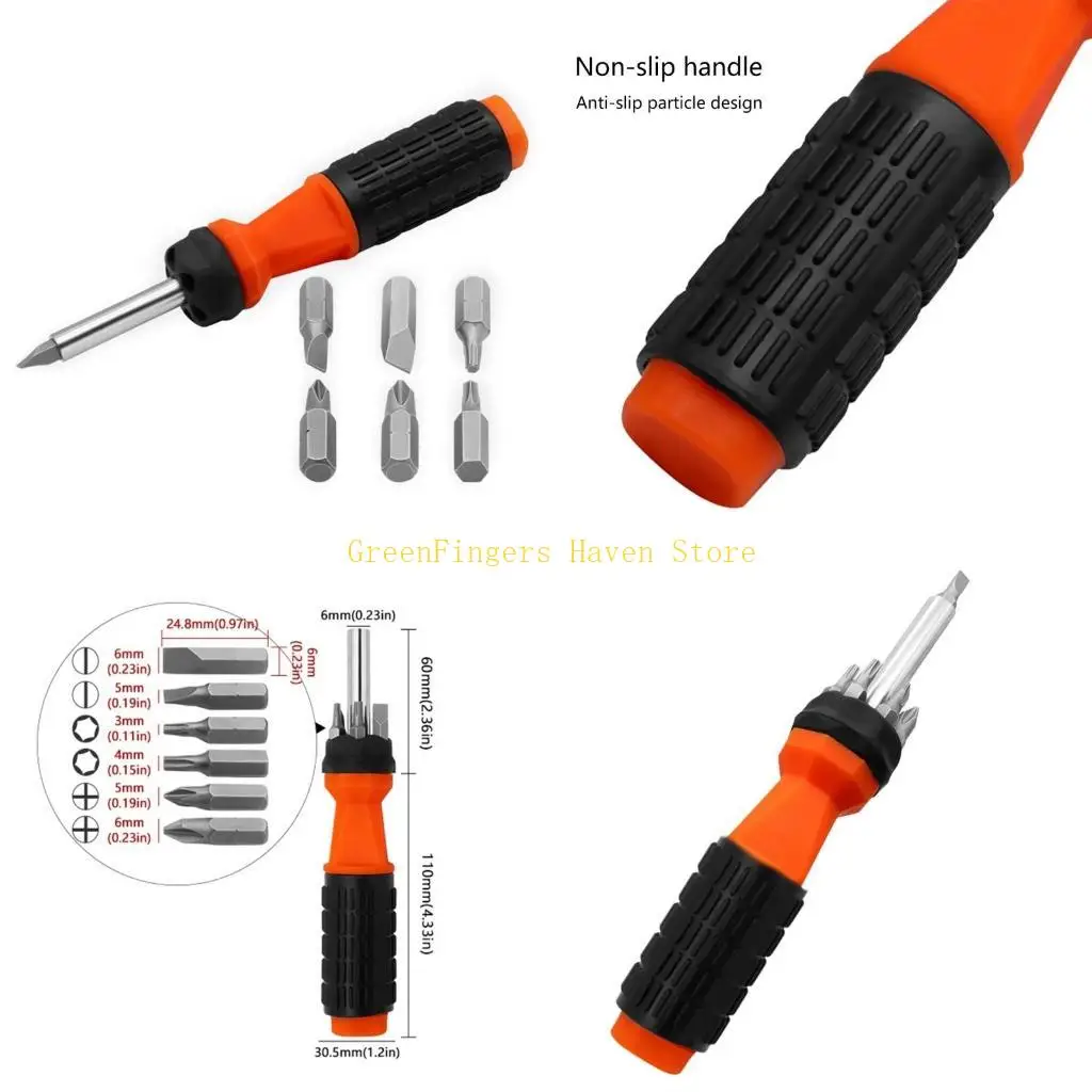

F68D Multi-Bit Screwdriver Magnentized Fixation Bit Perfect for Furniture